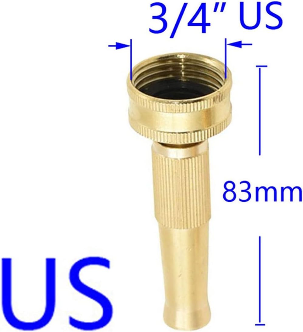 Spray Water Connection 3/4 Inch Women's Adjustable Brass Nozzle Sprinkler for Car Wash Garden Irrigation Plants Garden Flowers Watering 1 Piece