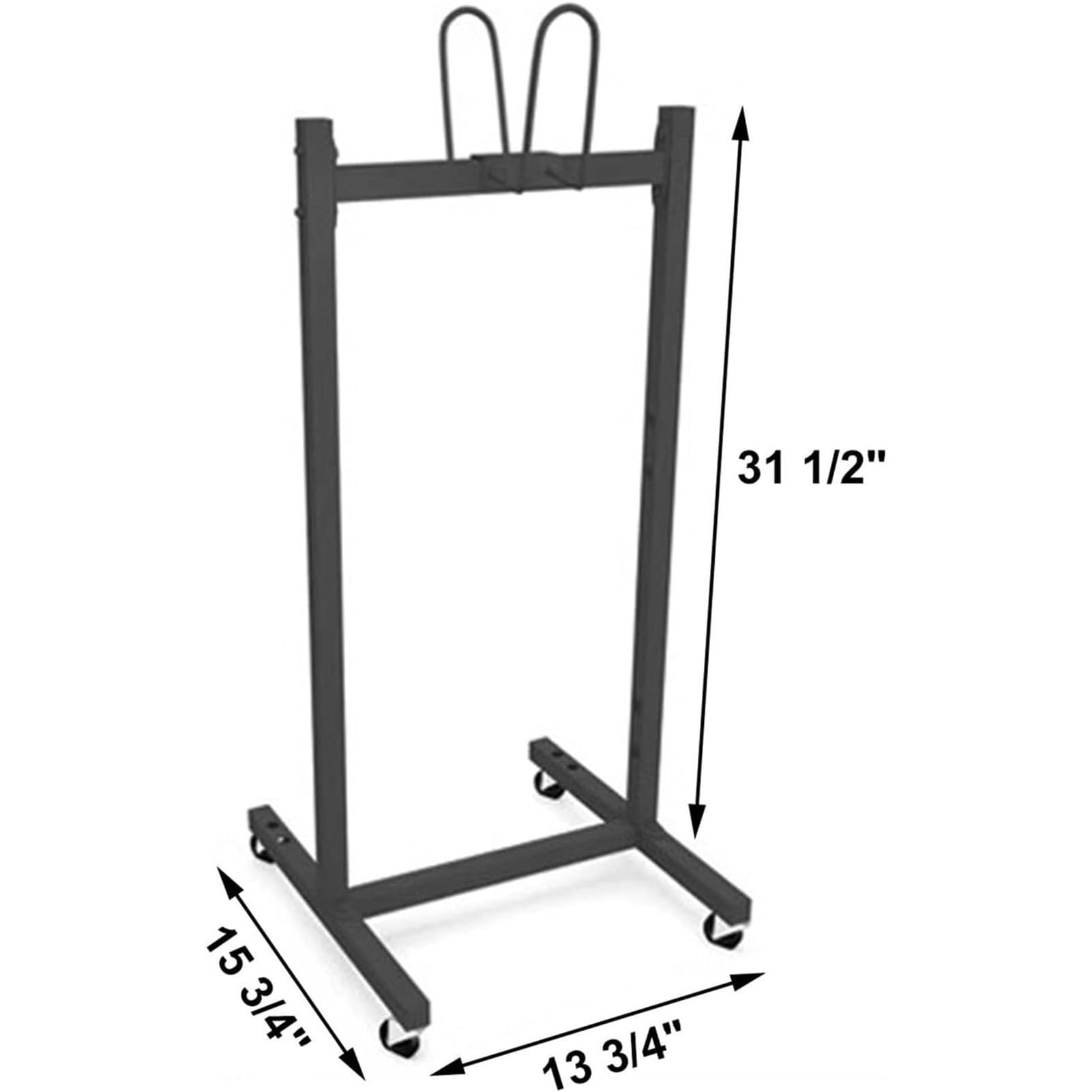 Commercial Fitness Ring Organizer, Rolling Hula Hoops Storage Stand Holder for Home Gym Office Display, Space Saving Metal Jump Rope Rack with Wheels