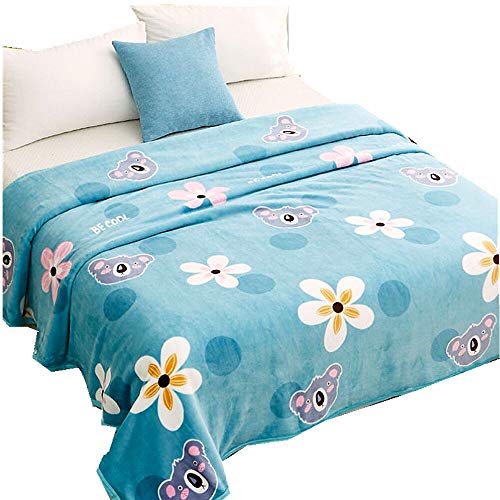 Stillshine Manta de Sofá y Cama de Microfibra de Poliéster, Suave, Cálida Patrón Interesante Estilo Manta Hojas para Niños y Adolescentes (Delfín, 200 x 230 cm)
