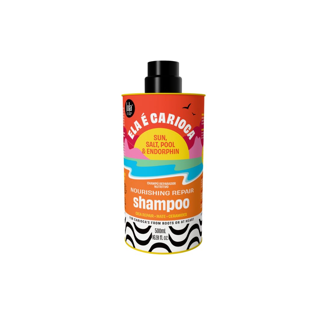 From Rio - Ela E Carioca - Shampoo For All Hair Types, Gently Cleanses, For Strong, Healthier Hair, Protection from UV Rays, Hard Waters, and Post Exercise Sweat17.64 Fl oZ