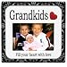 Grandkids Picture Frame - Ceramic Picture Frame Fits a 4" X 6" Photo - Grandkids Fill You Heart with Love - Gift for Grandparents - Grandma Gift - Grandchildren Picture Frame