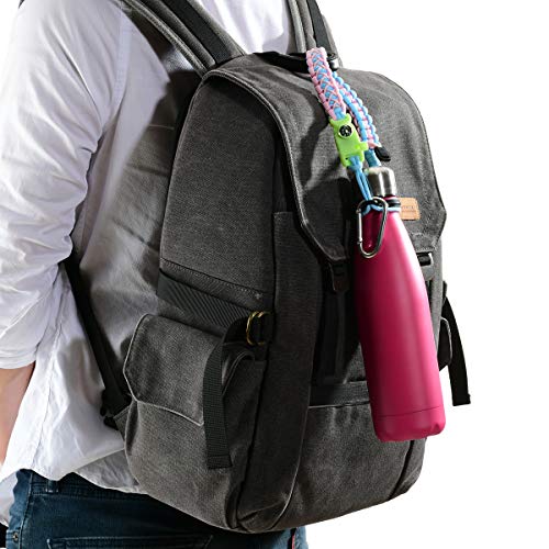 Greant Paracord Handle Compatible with Swell, Water Bottle Carrier for MIRA and Most Cola Shaped Bottle, Narrow Mouth Water Bottle Strap, Fits 12oz, 17oz and 25 oz Bottles