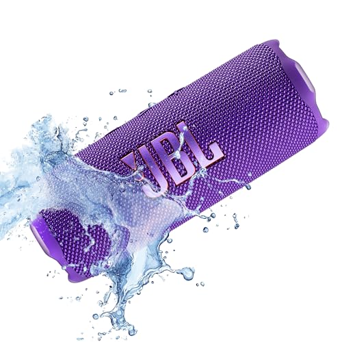 Image of JBL FLIP 7 (Purple) Waterproof Portable Speaker Bundle with X-Halo Hardcase (Black)