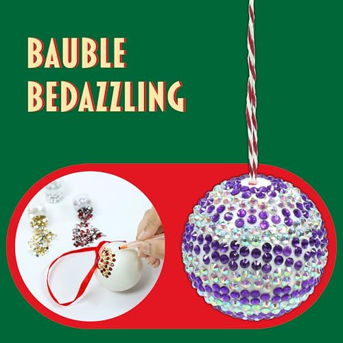 Image of Butterfly EduFields Santa's Craft Shop Christmas Activity Kit | Holiday Arts & Crafts Set for Kids Ages 4+ | Make 20+ Ornaments with Wood Painting, Bead Crafts & Gem Art | Creative DIY Christmas Decoration Kit