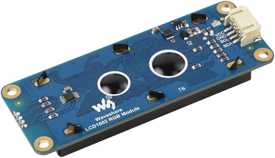 LCD1602 RGB Module Fits Raspberry Pi/Pi Pico, 16x2 Characters LCD, RGB Backlight, 3.3V/5V Compatible, I2C Bus
