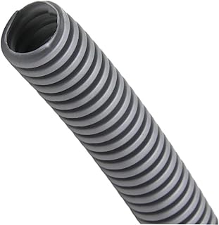 Plastic Corrugated Pipe 1 Meter Wire Hose 11.6mm-34.5mm PP Insulated Corrugated Pipe Threading Hose Protective Sleeve Air Pipe(Grey,AD 21.2 x ID 17mm)