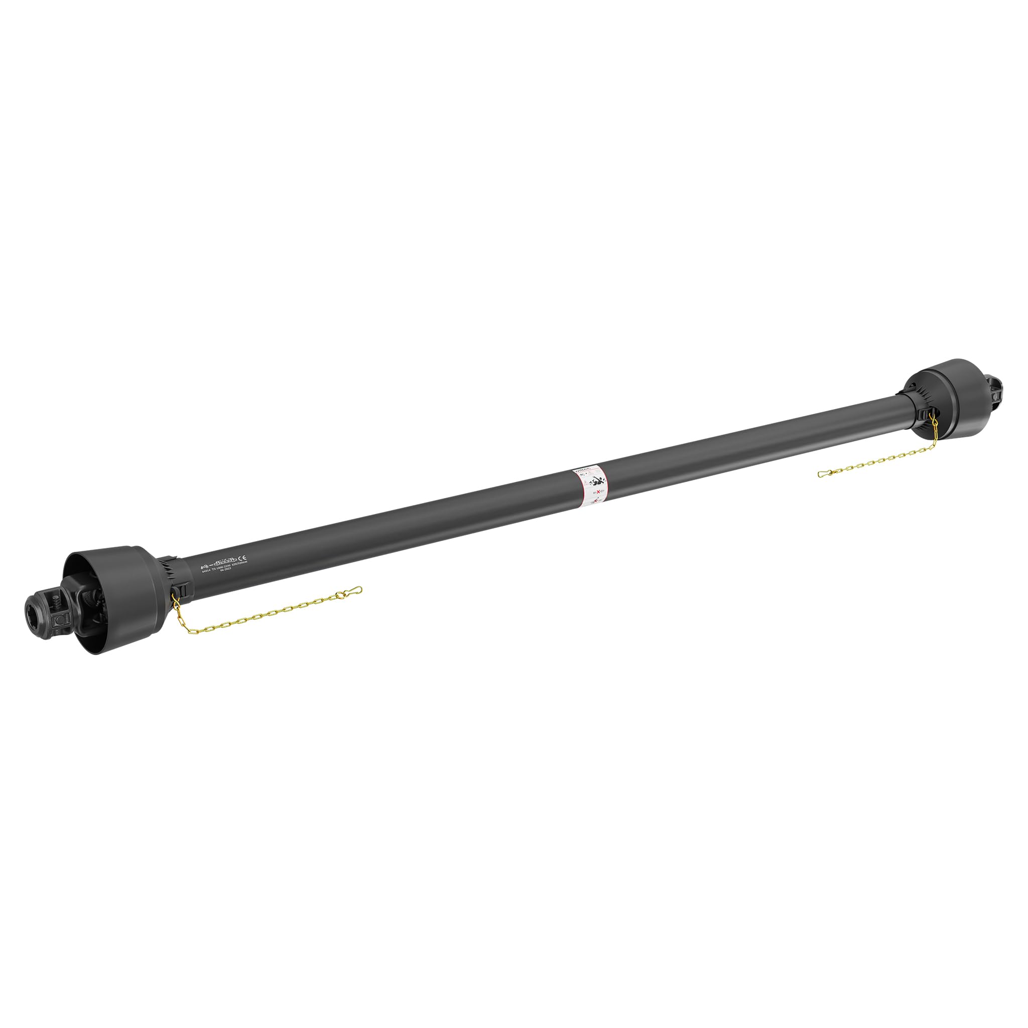 WilTec Toma de Fuerza T5 Eje transmisión cardán 1800-1980mm 620Nm 540rpm PTO 54kW 74CV 2X 1 3/8" 6 dientes