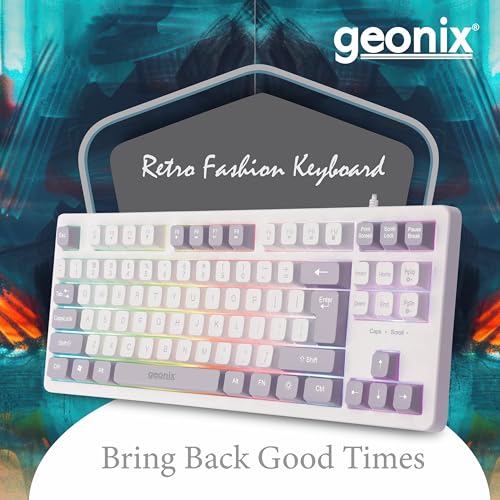 GEONIX Vintage KB4 87 Keys Rainbow Backlit Keyboard - Image 3
