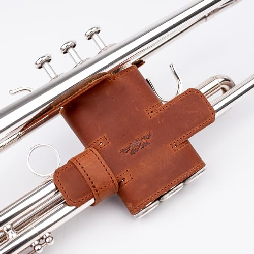 image for MG Leather Work Trumpet Valve Guard XL Genuine Leather Protection Trum