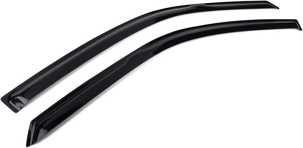 IKON MOTORSPORTS Tape On External Window Visor, Compatible with 1994-1997 Honda Accord 2 Door Coupe, Smoke Tinted/Semi-Transparent Acrylic Wind Deflector Rain Guard Sunshades