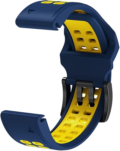 Miniatura 4 de REYDA Correa de silicona compatible con Garmin Fenix 77 Pro66 Pro55 Plus, 0.866 pulgadas, ajuste rápido, suave, transpirable, correa de repuesto