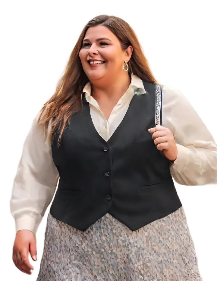 TIPTOP TRENDS Women's Black Waistcoat-Slim Fit Western Waistcoat for Women & Girls-picture-36