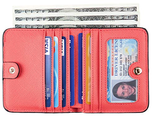 Toughergun Wallet Women Rfid Blocking Small Compact Bifold Luxury Leather Pocket Wallet Ladies Mini Purse with ID Window