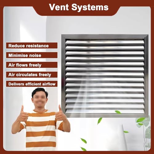 Couvercle d'aération acier inoxydable 30x65 grille ventilation mur plafond