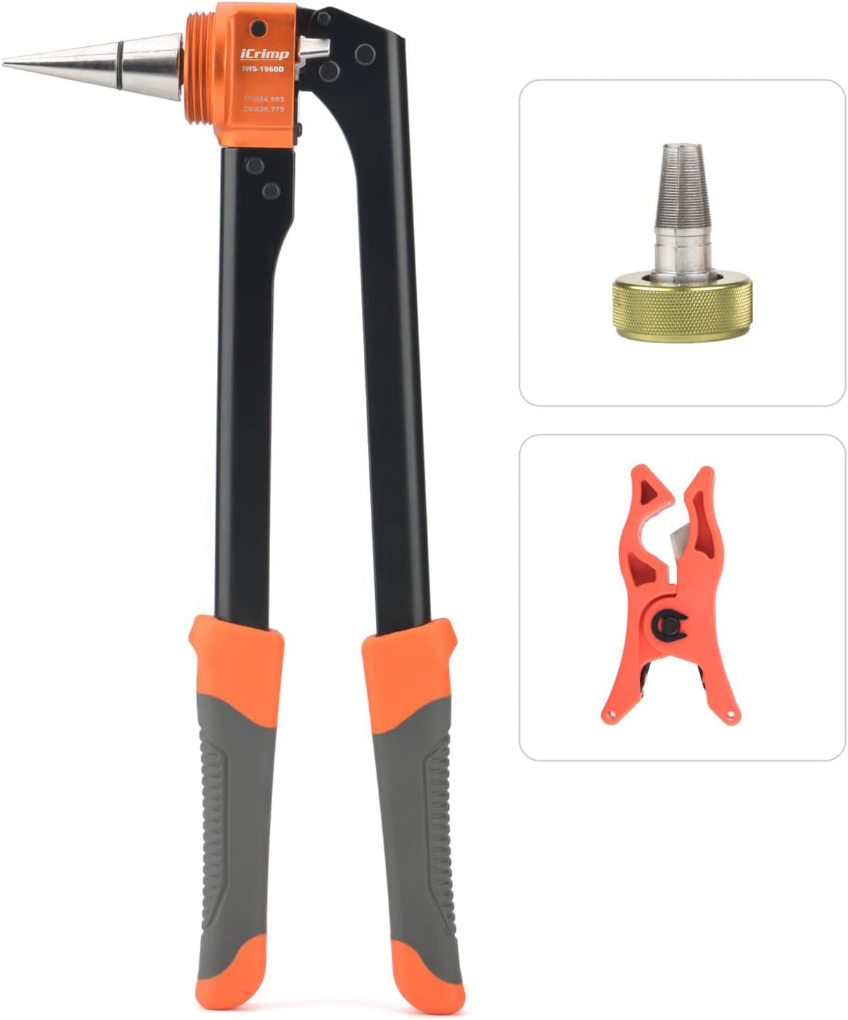 iCrimp PEX Expansion Tool Kit with 3/4 Inch Auto Rotation Expansion Heads & Tubing Cutter, Expander Tool for Uponor Wirsbo ProPEX, PowerPEX Fittings