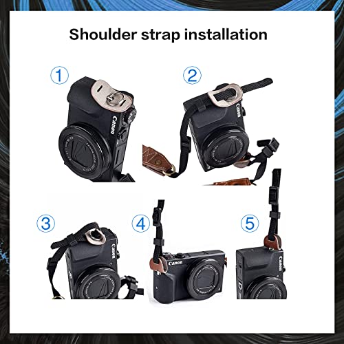 Funda de Protección de Cuero para Canon G7X Negra - Fernando Cortés