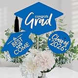 Big Dot of Happiness Blue 2026 Graduation Party Centerpiece Sticks - Table Toppers - Set of 15