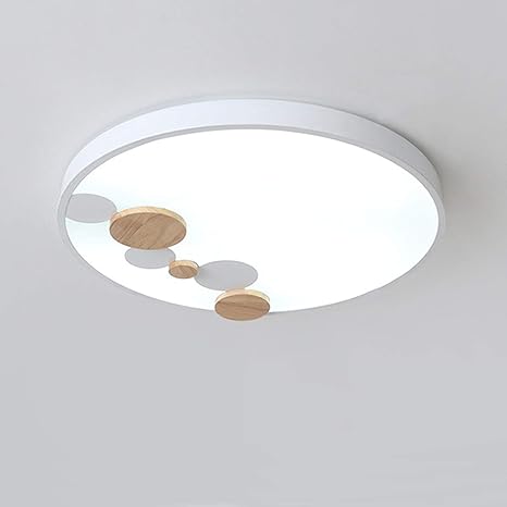 Amazon Co Jp Ledシーリングライト リモコン付きのシンプルでモダンなリビングルームランプ調光可能で装飾的な照明寝室の書斎 用のクリエイティブなシーリングライト 白 50cm 36w ホーム キッチン