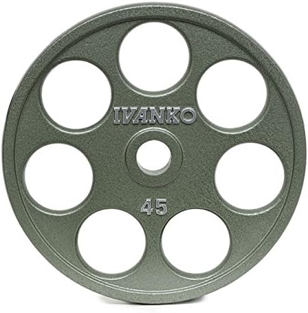 Ivanko E-Z Lift Cast Iron Olympic Plates with Holes - 100 lb. Pair for use with Olympic Weightlifting Bars.Ê