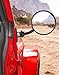 JOYTUTUS Upgraded Round Wrangler Mirrors Doors Off Compatible with Wrangler JK TJ 1997-2018, No Vibrate & Wobble Side Mirrors for Doors Off Driving, Easy-Install