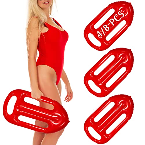 4 Pcs Halloween Pool Float Lifeguard Float Lifeguard Inflatable Float Prop Red Guard Costume Rescue Accessory Lifeguard Buoy Float Inflatable Life Saver Float for Women Men Pool Party Dress