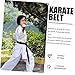Toyvian 2pcs Karate Waist Belt for Martial Arts Lightweight and Taekwondo Belt for Karate Jujitsu and Other Sports for Men and Women