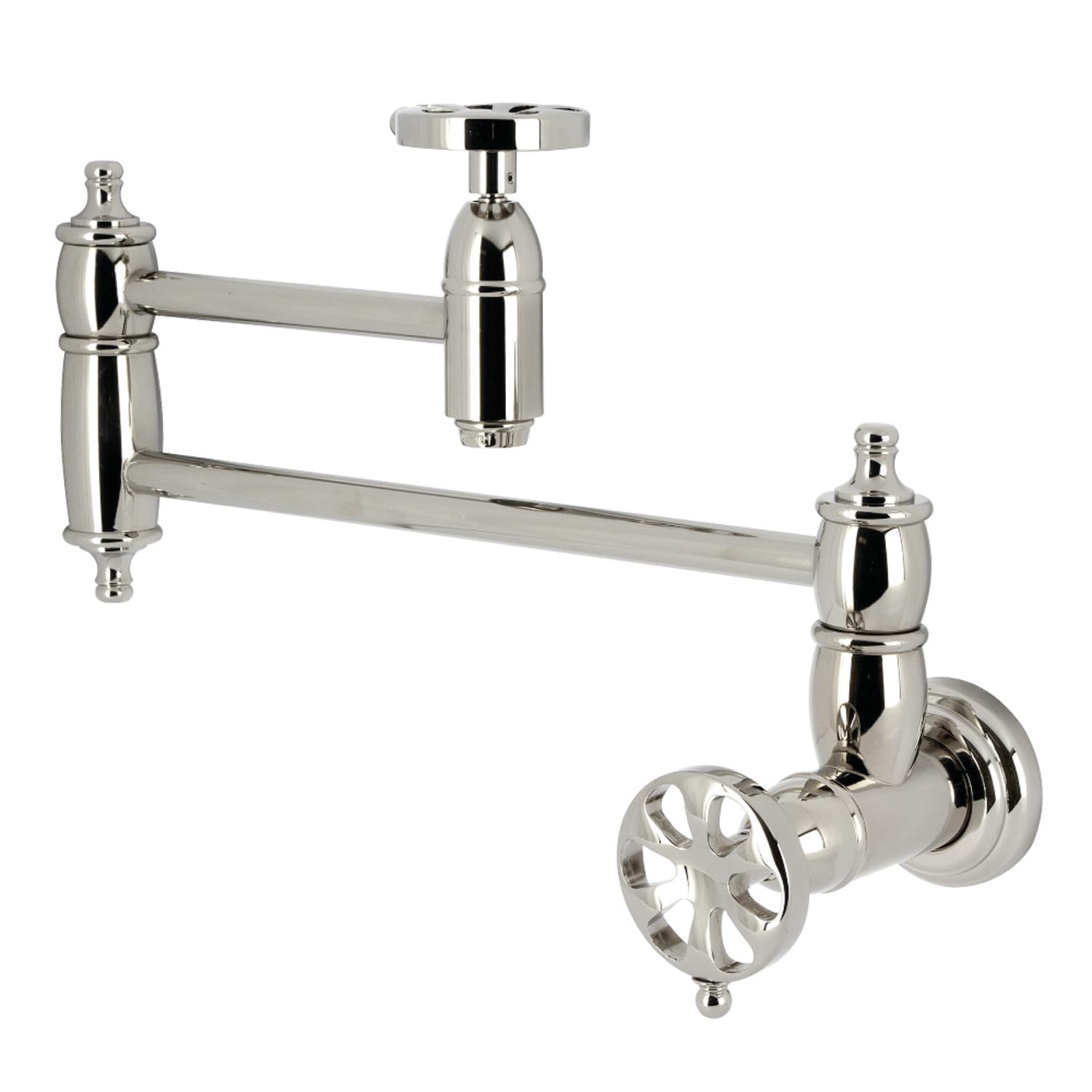 Remplissage de pot rétractable à double poignée Kingston Brass KS3106RX