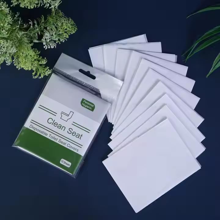 50 PCS Disposable Paper Toilet Seat Cover Sheet For Tarvel Hygiene Flusable Waterproof Non-Woven Portable Toilet Covers for Public Restrooms, Airplane, Pregnant Mom Easy to Dispose & Eco-Friendly-image-42