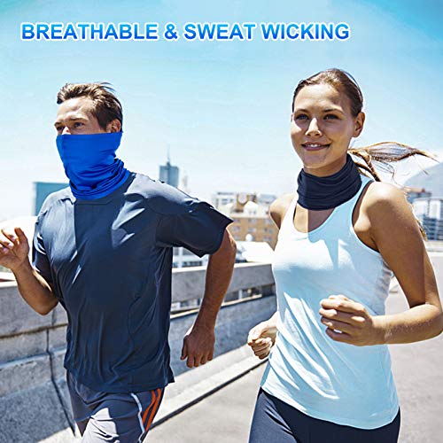 Coolzu 4 Pack Neck Gaiter Face Mask : Balaclava Mask & Bandana Headband For Men Women #TOP1