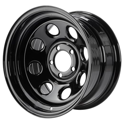 JEGS Baja-8 Steel Wheel | 15” x 8” | 5 x 4.5” Wheel Bolt Pattern Spacing | -19 mm Offset | 3.75” Backspacing | Black Powder Coat | Optional Center Cap Available Separately