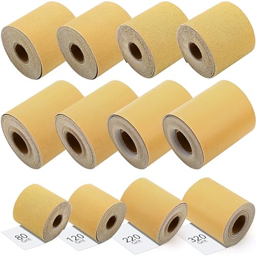 60 Yards PSA Sandpaper Roll Kit - 60/80/120/220/320/400 Grits, 2-3/4" Wide