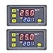 2Pcs Timer Delay Relay Programmable Cycle Timer Switch ON-Off Control LED Digital Display Time Relay Module (DC12V/20A) Gray
