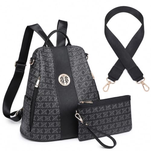 Image of Women Fashion Backpack Purse Multi Pockets Anti-Theft Rucksack Travel Shoulder Bag Handbag