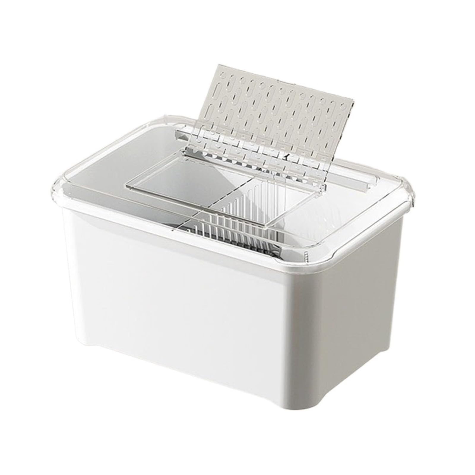la Caja de alimentación de Reptiles, Caja de alimentación del Tanque Acuario con tamaños múltiples Multicolores Aislamiento y la sedimentación(White)