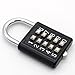 MINION 10 Digit Push Button Combination Padlock, 5 Digit Locking Mechanism