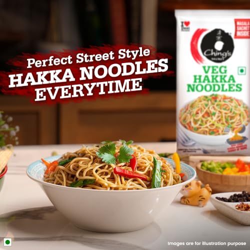 Image of Ching's Hakka Noodles with Masala, 140 g, Not Fried, Air Dried (Pack of 2)