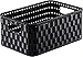 Produktbild Rotho Country Aufbewahrungskorb 4 l in Rattan-Optik, Kunststoff (PP), schwarz, 4 Liter / A6 (23,7x15,8 x 10,8 cm)