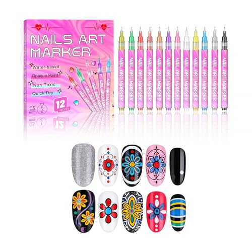 Stylo de nail art coloré pour tracer des lignes précises sans bavure