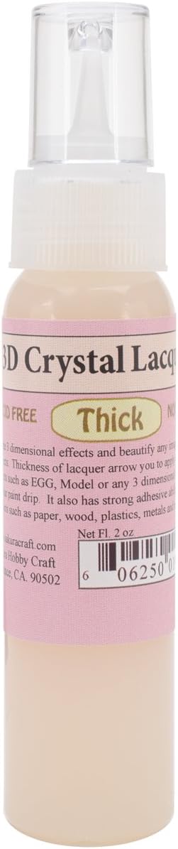 Sakura Hobby Craft 3D Crystal Lacquer Thick, 2-Ounce