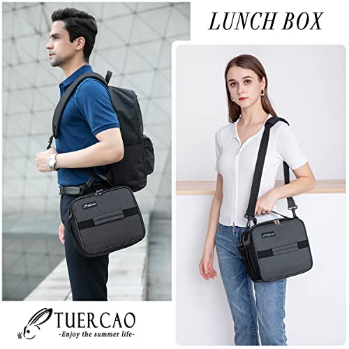 Lunch Box For Men Women - Insulated Lunch Bag For Kids/Teenage/Adult, Reusable Portable Lunch Tote Bag For School Work Office, Leak Proof Collapsible Soft Cooler Bag For Travel Picnic, Dark Grey #TOP7