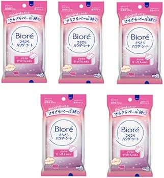 Amazon | 【5個セット】ビオレ さらさらパウダーシート さわやか