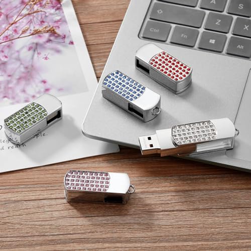 GARRULAX USB Flash Drive, 16GB/32GB/64GB/128GB USB2.0 Rotatable Memory Stick Date Storage Pendrive Thumb Drives U Disk(64GB,Green) by Garrulax - Image 7