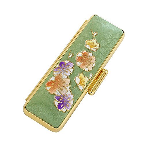 Amazon.co.jp: 印鑑ケース 万葉 緑色グリーン (13.5mm～15mm) 朱肉