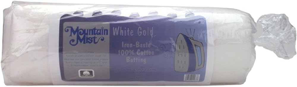 Mountain Mist White Gold 100% Cotton Quilt Batting, Queen 90-inch-by-108-inch