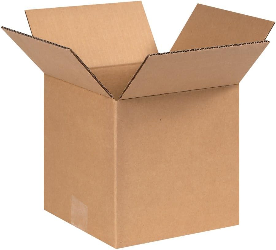 BOX USA Shipping Boxes Medium 8"L x 8"W x 8"H 25-Pack - Corrugated Cardboard Box for Moving, Mailing, Packing, Packaging and Storage