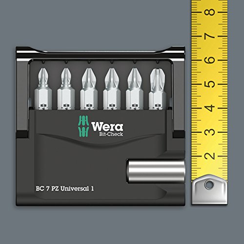 Wera - 5056296001 Pozidriv Mini-Check Pz Sheet Metal Bit Set #TOP3