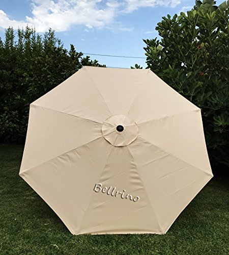 Bellrino Decor Replacement Taupe Strong And Thick Umbrella Canopy For 9Ft 8 Ribs Taupe (Canopy Only) (Beige-98) #TOP2