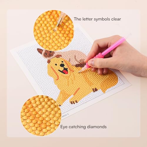 Image of Caydo 12 Pack Small Animal Themed Diamond Painting Kits for Adults Full Drill 5D DIY Paint Gem Art A Relaxing Craft for Home Wall Decor(6inch)