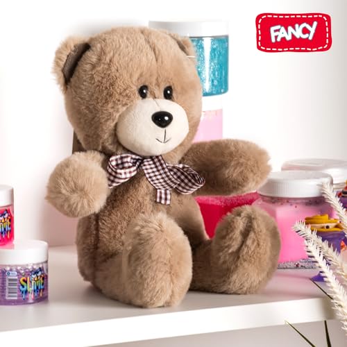 FANCY Plüschtier Teddybär Braun 21 cm Teddy Kuscheltier Bär Plüsch Stofftier Süß Plush lustige Geschenk für Kinder und Erwachsene, Mädchen und Jungen