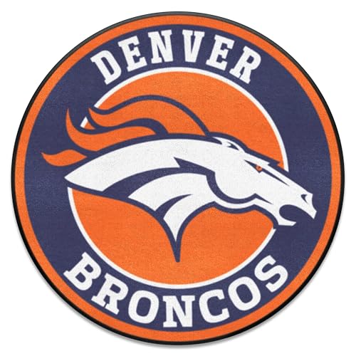Alfombra Denver Broncos de NFL redonda por FANMATS decorativa para hogar